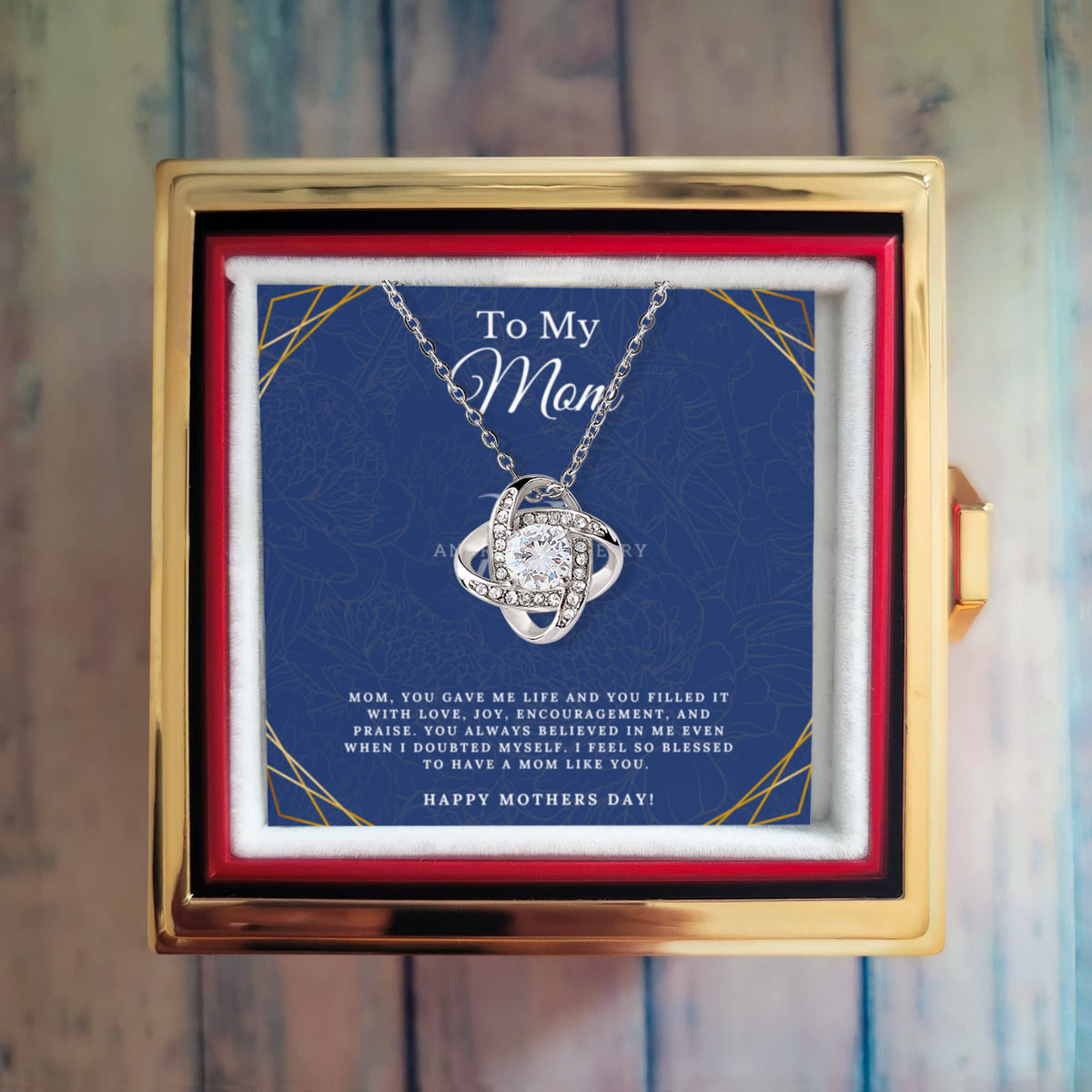 14k Gold Eternal Bloom Love Knot Necklace - Happy Mothers Day