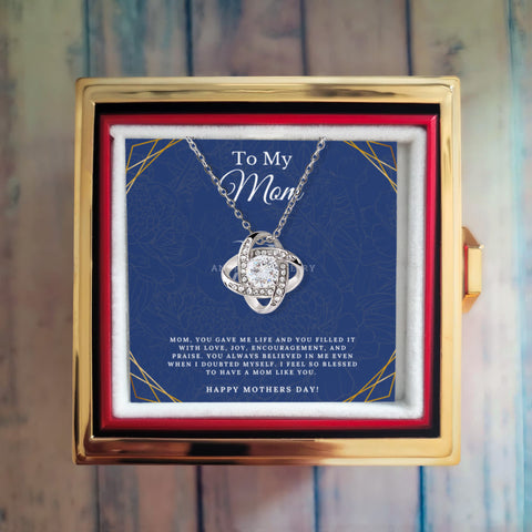 14k Gold Eternal Bloom Love Knot Necklace - Happy Mothers Day