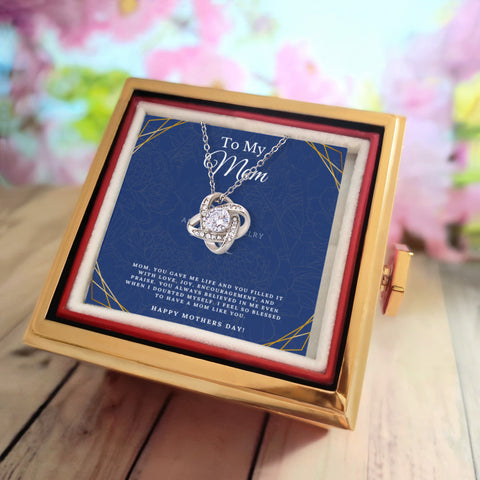 14k Gold Eternal Bloom Love Knot Necklace - Happy Mothers Day