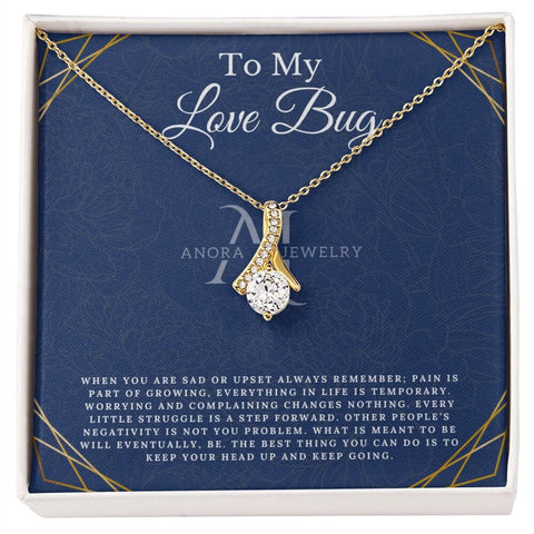 To My Love Bug - Petite Ribbon Necklace