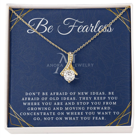 Be Fearless - 14K Gold Ribbon Necklace