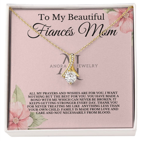 To My Beautiful Fiancé's Mom - Petite Ribbon Necklace
