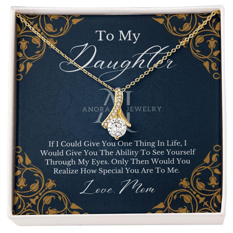 To My Daughter - Mother To Daughter - Petite Ribbon Necklace
