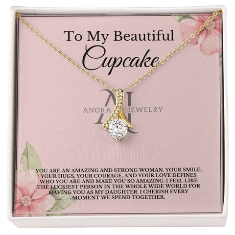 To My Beautiful Cupcake - Petite Ribbon Necklace