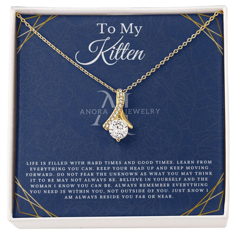 To My Kitten - Petite Ribbon Necklace