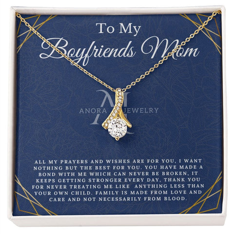 To My Boyfriends Mom - Petite Ribbon Necklace