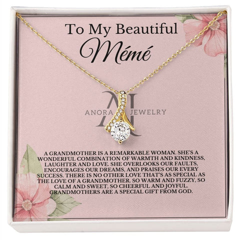 To My Beautiful Meme - Petite Ribbon Necklace