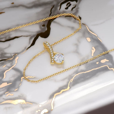 To My Bonus Sister - Petite Ribbon Necklace