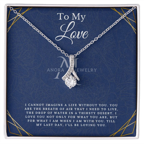 To My Love - Petite Ribbon Necklace