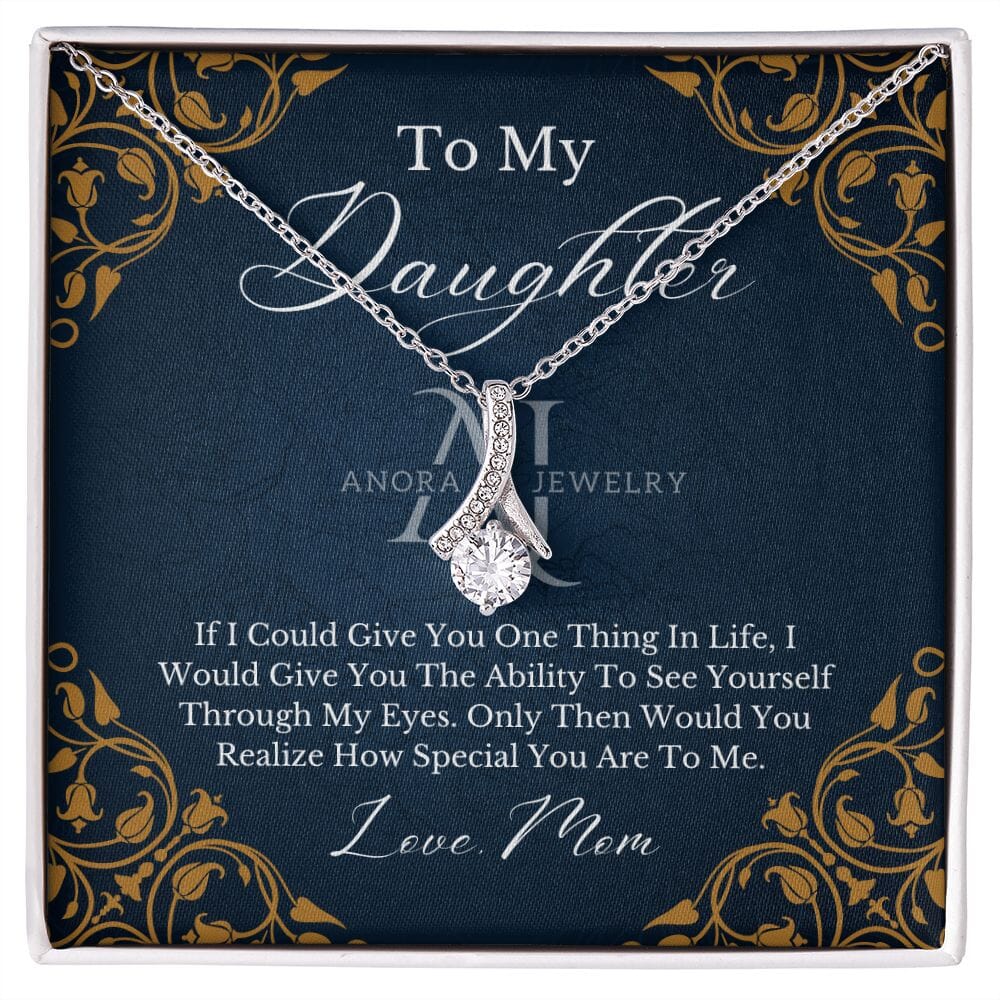 To My Daughter - Mother To Daughter - Petite Ribbon Necklace