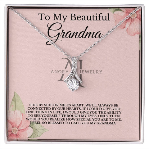 To My Beautiful Grandma - Petite Ribbon Necklace