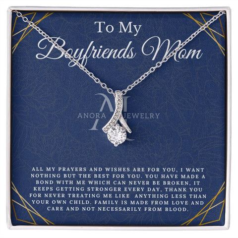 To My Boyfriends Mom - Petite Ribbon Necklace