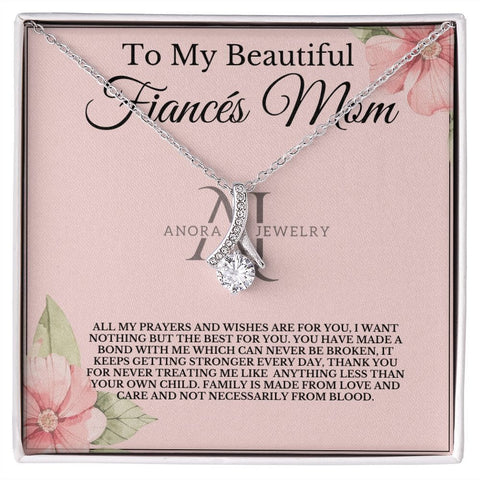To My Beautiful Fiancé's Mom - Petite Ribbon Necklace