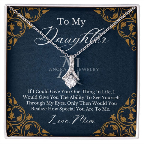 To My Daughter - Mother To Daughter - Petite Ribbon Necklace