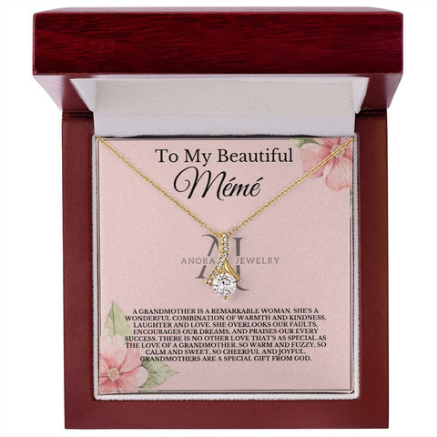 To My Beautiful Meme - Petite Ribbon Necklace