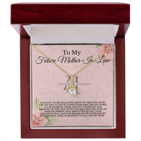 To My Future Mother In Law - Petite Ribbon Necklace