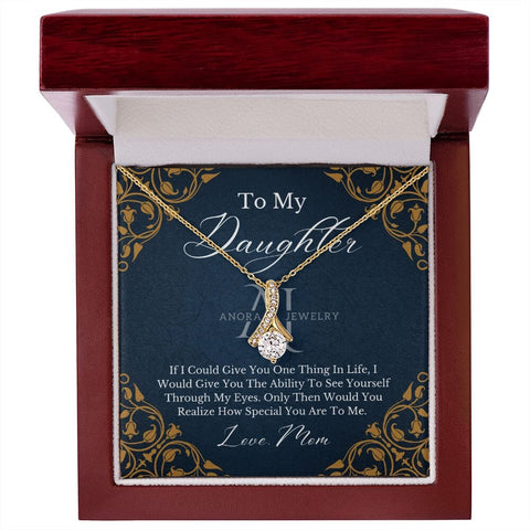To My Daughter - Mother To Daughter - Petite Ribbon Necklace