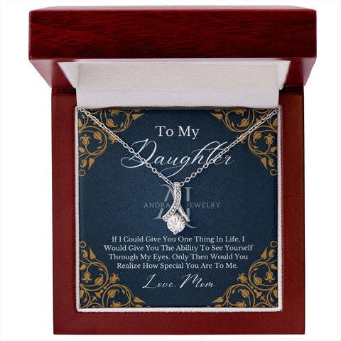 To My Daughter - Mother To Daughter - Petite Ribbon Necklace