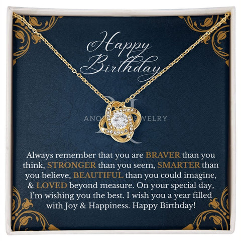 Happy Birthday - Love Knot Necklace