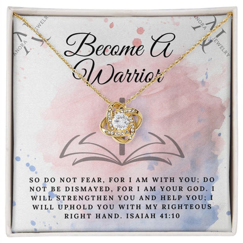 Become A Warrior - 14K Gold Love Knot Necklace