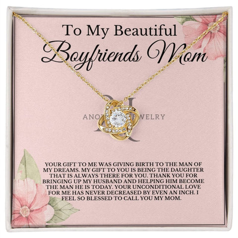 To My Beautiful Boyfriend's Mom - Love Knot Necklace
