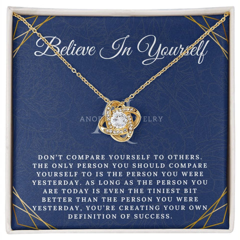 Believe In Yourself - 14K Gold Love Knot Necklace
