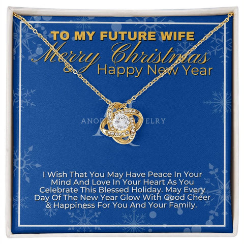 To My Future Wife - Merry Christmas - Love Knot Necklace