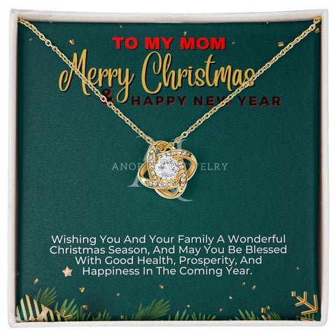 To My Mom - Merry Christmas - Love Knot Necklace