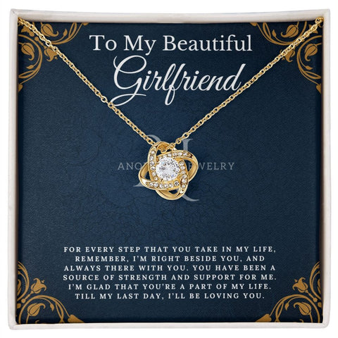 To My Beautiful Girlfriend - Love Knot Necklace
