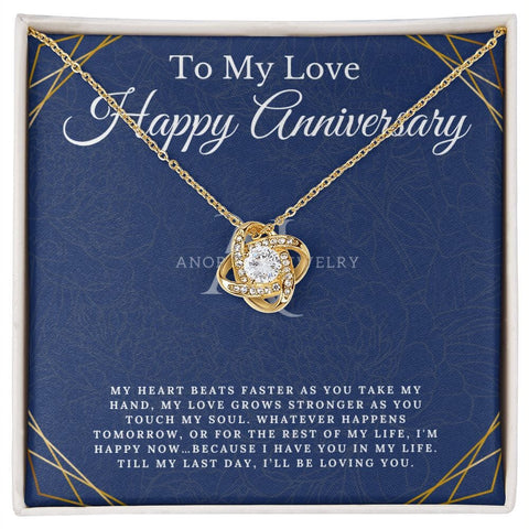 To My Love - Happy Anniversary - Love Knot Necklace