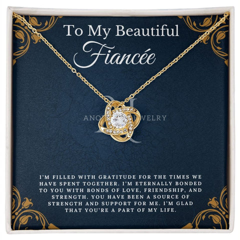 To My Beautiful Fiancée - Love Knot Necklace