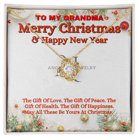 To My Grandma - Merry Christmas - Love Knot Necklace