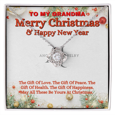 To My Grandma - Merry Christmas - Love Knot Necklace