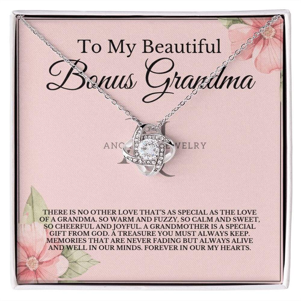 To My Beautiful Bonus Grandma - Love Knot Necklace