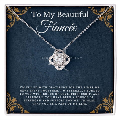 To My Beautiful Fiancée - Love Knot Necklace