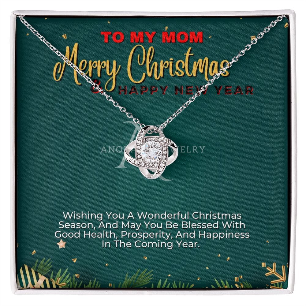To My Mom - Merry Christmas - Love Knot Necklace