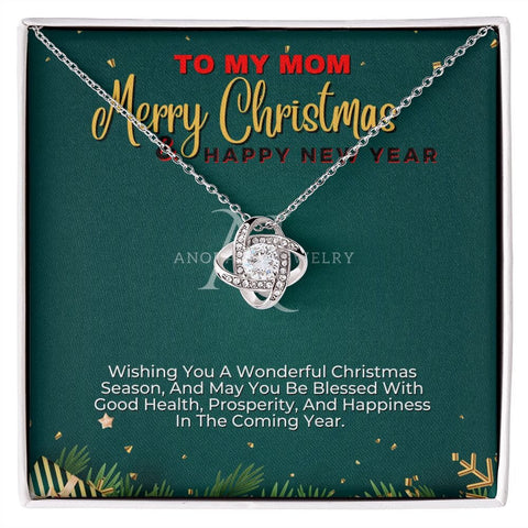 To My Mom - Merry Christmas - Love Knot Necklace