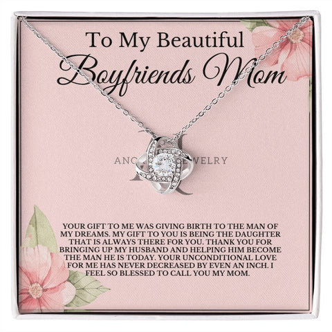 To My Beautiful Boyfriend's Mom - Love Knot Necklace