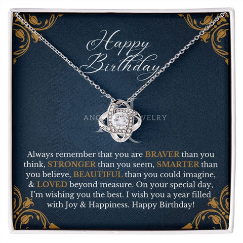 Happy Birthday - Love Knot Necklace