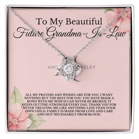 To My Beautiful Future Grandmother-In-Law - Love Knot Necklace