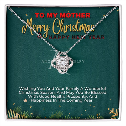 To My Mother - Merry Christmas - Love Knot Necklace