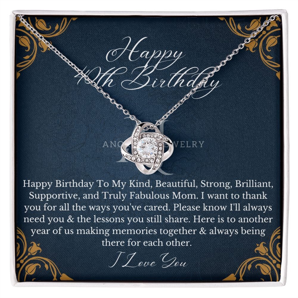 To Mom Happy 40 Birthday - Love Knot Necklace