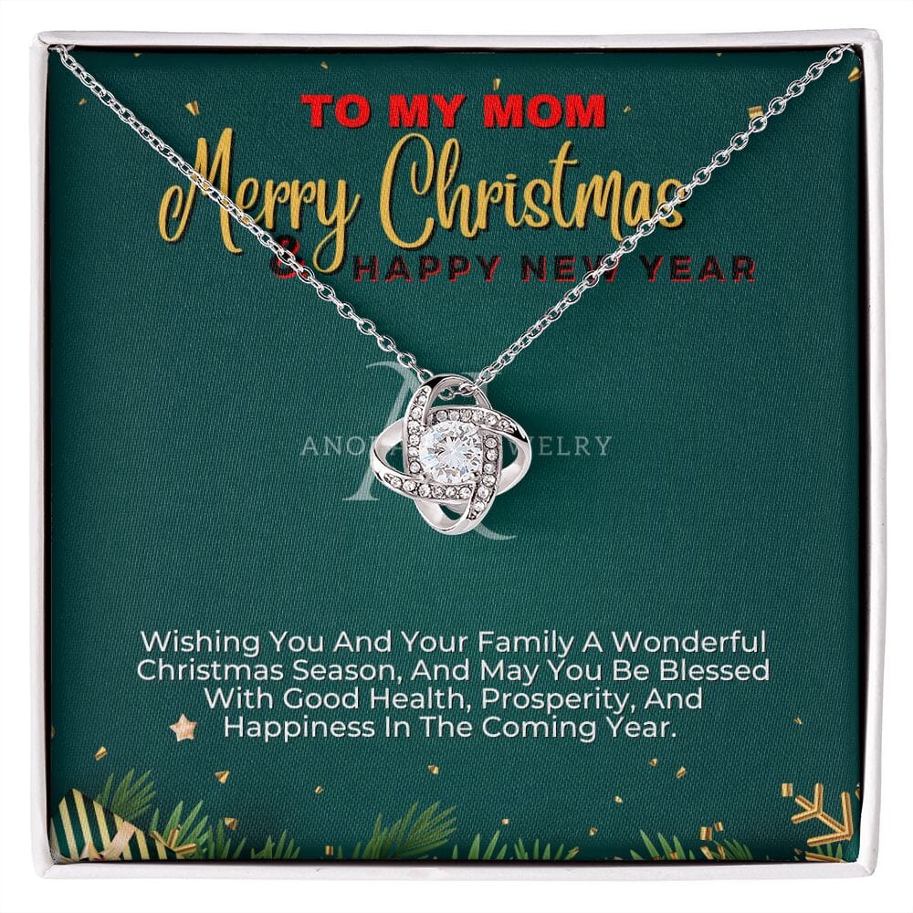 To My Mom - Merry Christmas - Love Knot Necklace