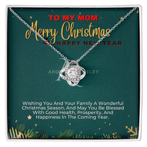 To My Mom - Merry Christmas - Love Knot Necklace