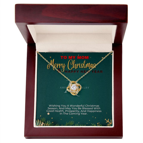 To My Mom - Merry Christmas - Love Knot Necklace