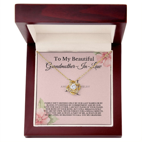 To My Beautiful Grandmother-In-Law - Love Knot Necklace