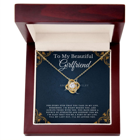 To My Beautiful Girlfriend - Love Knot Necklace