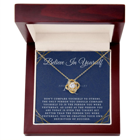 Believe In Yourself - 14K Gold Love Knot Necklace
