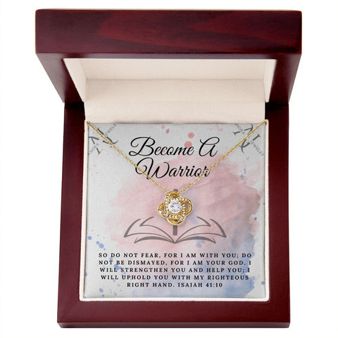 Become A Warrior - 14K Gold Love Knot Necklace