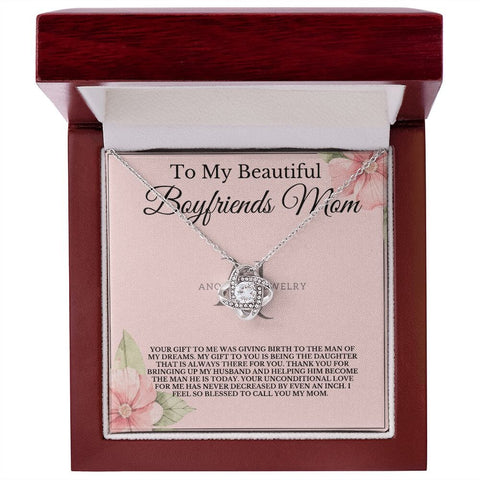 To My Beautiful Boyfriend's Mom - Love Knot Necklace